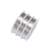 Hayal Sepeti  TAKI ve FİLOGRAFİ TELİ Makara Tel - 0.4mm ince - 10 adet gümüş  Renk thumbnail 2