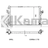 1300233 SU RADYATÖRÜ (598x366x33) OPEL COMBO-C (Y1.7DTL/Y1.7DT) 02- / CORSA-C (Y1.7DTL/Y1.7DT) 01- İTHAL - 1
