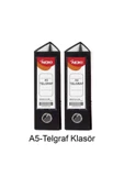 Telgraf Klasör Siyah Geniş A5 Plastik 2 Adet - 1
