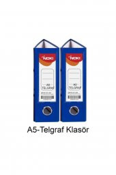 Telgraf Klasör Mavi Geniş A5 Plastik 2 Adet - 1