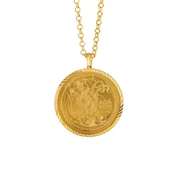 AgaKulche 1 Ons 14 Ayar Kalemli Altın Çerçeve Kolye thumbnail 2