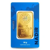 AgaKulche 50 gr 995 24 Ayar Nadir 50 Gram Külçe Altın - 1