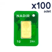 AgaKulche 24 Ayar 100 Adet Nadir 1 gr Altın thumbnail 2