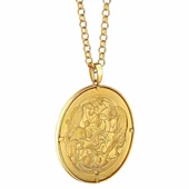 AgaKulche 1 Ons 14 Ayar Kalemli Altın Çerçeve Kolye thumbnail 3