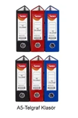 Telgraf Klasör Geniş A5 Plastik 3 Renk 6 lı 1 Paket - 1