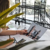 Dekoratif Londra Köprüsü Masa Üstü, Duvar Rafı Londra Köprü, Metal Köprü Biblo Ofis Dekorasyon - 6