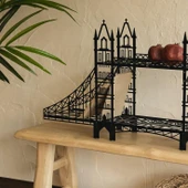 Dekoratif Londra Köprüsü Masa Üstü, Duvar Rafı Londra Köprü, Metal Köprü Biblo Ofis Dekorasyon - 5