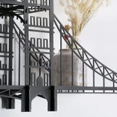 Dekoratif Londra Köprüsü Masa Üstü, Duvar Rafı Londra Köprü, Metal Köprü Biblo Ofis Dekorasyon - 4