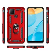 Oppo A15S Kılıf Zore Vega Yüzüklü Standlı Zırh Kılıf thumbnail 9