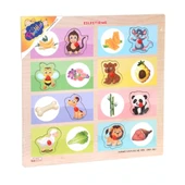 ONY-360-361 Onyıl, Ahşap Tutmalı Eşleştirme - Hangi Hayvan Ne Yer thumbnail 2