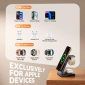 Joyroom W15 3in 1 Katlanabilir Çoklu Masaüstü Kablosuz Şarj Standı - 5