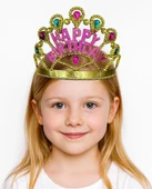 Nessiworld Altın Renk Happy Birthday Yazılı Doğum Günü Tacı 60 cm thumbnail 3