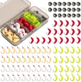 Valkyrie 100 Parça Kutulu İğneli Yumuşak Silikon Kurtçuk Olta Balık Yemi - 4 Renk - 2