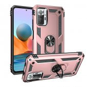 Xiaomi Redmi Note 10 Pro Kılıf Vega Yüzüklü Standlı Zırh Kılıf - 6