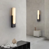 2 Adet 10 Watt, 3200 Kelvin Dekoratif Led Aplik İç ve Dış Mekan Aydınlatma Armatürü Led Duvar Apliği - 1