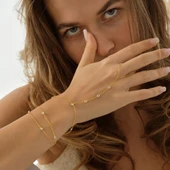 925 ayar gümüş bilek kısmı 3 zincirli zirkon taşlı şahmeran thumbnail 5