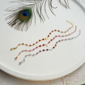 925 ayar gümüş HARF bileklik kırmızı renk geçişli tamtur thumbnail 3