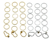 KOTON Altın ve Gümüş Renkli 6 lı S,M,ve L Bedenlerde 36 Adet Eklem Yüzük Set - 1