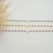 925 ayar gümüş HARF bileklik beyaz zirkon taşlı tamtur thumbnail 6