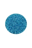 Dökme Cam Kum Boncuk (11/0) 2 mm - 60 Gram -  Şeffaf Koyu Camgöbeği - BNC061 - 2