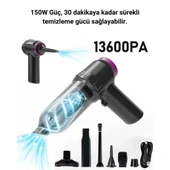 Coofbe Profesyonel Güçlü Vakumlu 150W 13600PA Araç Süpürgesi Ve Üfleme Uzun Şarjı El Araç Oto Süpürgesi - 4