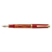 Pelikan Souveran M600 Dolma Kalem Tortoiseshell-Red EF Uç - 1