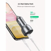 Ugreen 70594 2xUSB-C QC/PD 36W Hızlı Araç Şarj Adaptörü - 2