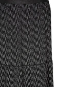 Hesna Kadın Nursel Lastikli 3 Kat Zikzak Desenli Siyah Etek - 2