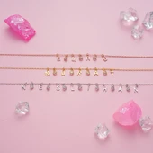 925 ayar gümüş kişiye özel zirkon taş sallantılı isim kolye thumbnail 3