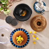 Schafer Cakehaus Kek Kalıbı+Hazırlık Seti 6 Parça-Bronz - 1