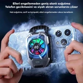 Coofbe Kablolu Soğutma Levhalı RGB Işıklı Ultra Hızlı Telefon Soğutucu Radyatör iOS Android Uyumlu - 3