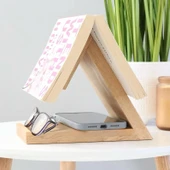 Kitap Sayfası Tutucu Standı, Ahşap Üçgen Ayraç, Masa Üstü Kitap Okuma Desteği Kitap Standı, - 4