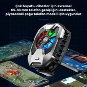 Coofbe Kablolu Soğutma Levhalı RGB Işıklı Ultra Hızlı Telefon Soğutucu Radyatör iOS Android Uyumlu - 4