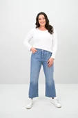 Kadın Büyük Beden Yüksek Bel Mom Jean 4418-25 DPL-968 - 7