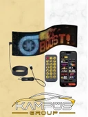 Esnek Katlanabilir Panel Led Cama Yapışır Uygulama İle Kontrol Dijital Tabela Kayar 60cm 16X96 LED - 2