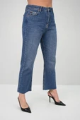 Kadın Büyük Beden Yüksek Bel Mom Jean 4418-25 DPL-968 - 3