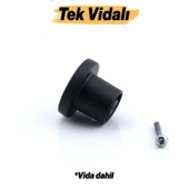 Rezene Siyah Kulp Düğme Tek Vidalı Çekmece Mutfak Mobilya Dolabı Dolap Kulpu Kulbu Metal Kulpları thumbnail 5