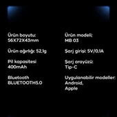 Coofbe 400Mah Bluetooth 5.0 Telefon Joystick Kontrol Telefon Oyun Konsolu Android ve IOS Uyumlu - 5