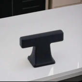 Gediz Siyah Kulp Düğme Tek Vidalı Çekmece Kulbu Metal Kulpları Mutfak Mobilya Dolabı Dolap Kulpu thumbnail 7
