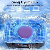 Coofbe Profesyonel Yükseklik Ayarlı 2400RPM RGB Işıklı Laptop Soğutucu Turbo Soğutma Radyatörü 14-19.3inç - 5