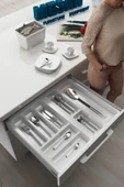 Mutfak Çekmece Içi Kaşıklık 54Cm X 48Cm Yanlar Ve Boydan 4Cm Kesilebilir, Beyaz - 1