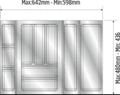Mutfak Çekmece Içi Kaşıklık 64Cm X 48Cm Yanlar Ve Boydan 4Cm Kesilebilir, Beyaz - 4