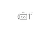 VitrA Origin 740-1601 Kumanda Paneli, Siyah Cam - 4