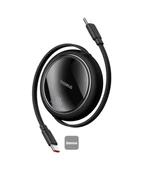 Baseus Free2Pull Mini Şarj Kablosu USB-C to USB-C 60W 1m - Siyah - 1