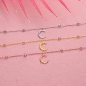 925 ayar gümüş hilal objeli zirkon taşlı hal hal - 2