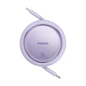 Baseus Free2Pull Geri Çekilebilir Şarj Kablosu USB-C-Lightning 20W 1m. - Mor - 1