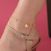 925 ayar gümüş kalp objeli zirkon taş sallantılı hal hal - 1