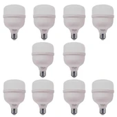 10 Adet 20 Watt, Yüksek Işık, 1800 Lümen Beyaz Işık Torch Ampul, E27 Duy Çok Kaliteli LED Ampul - 1