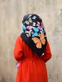 El Boyama Twill İpek Eşarp - 4