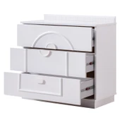 Şifonyer, Dolunay 3 Çekmeceli Şifonyer - Beyaz - 4